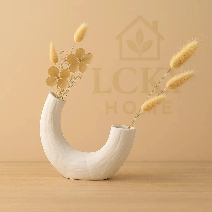 Scandinavian Geometric Ceramic Vase - LCKYHOME