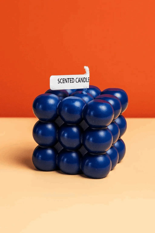 Handmade Bubble Cube Candle in vibrant colors – aesthetic, scented, and eco-friendly. Perfect for home décor, gifts, and relaxing ambiance.