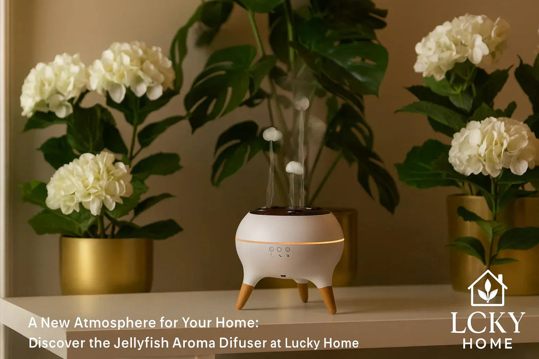 Smart ultrasonic humidifier with cloud-shaped mist, designed for modern interiors. Stylish and quiet aroma diffuser ideal for bedrooms, living rooms, or offices.