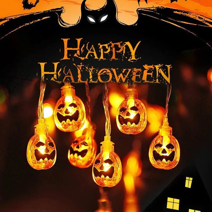 🎃 Halloween Pumpkin String Lights – Spooky & Fun Decoration! 🎃